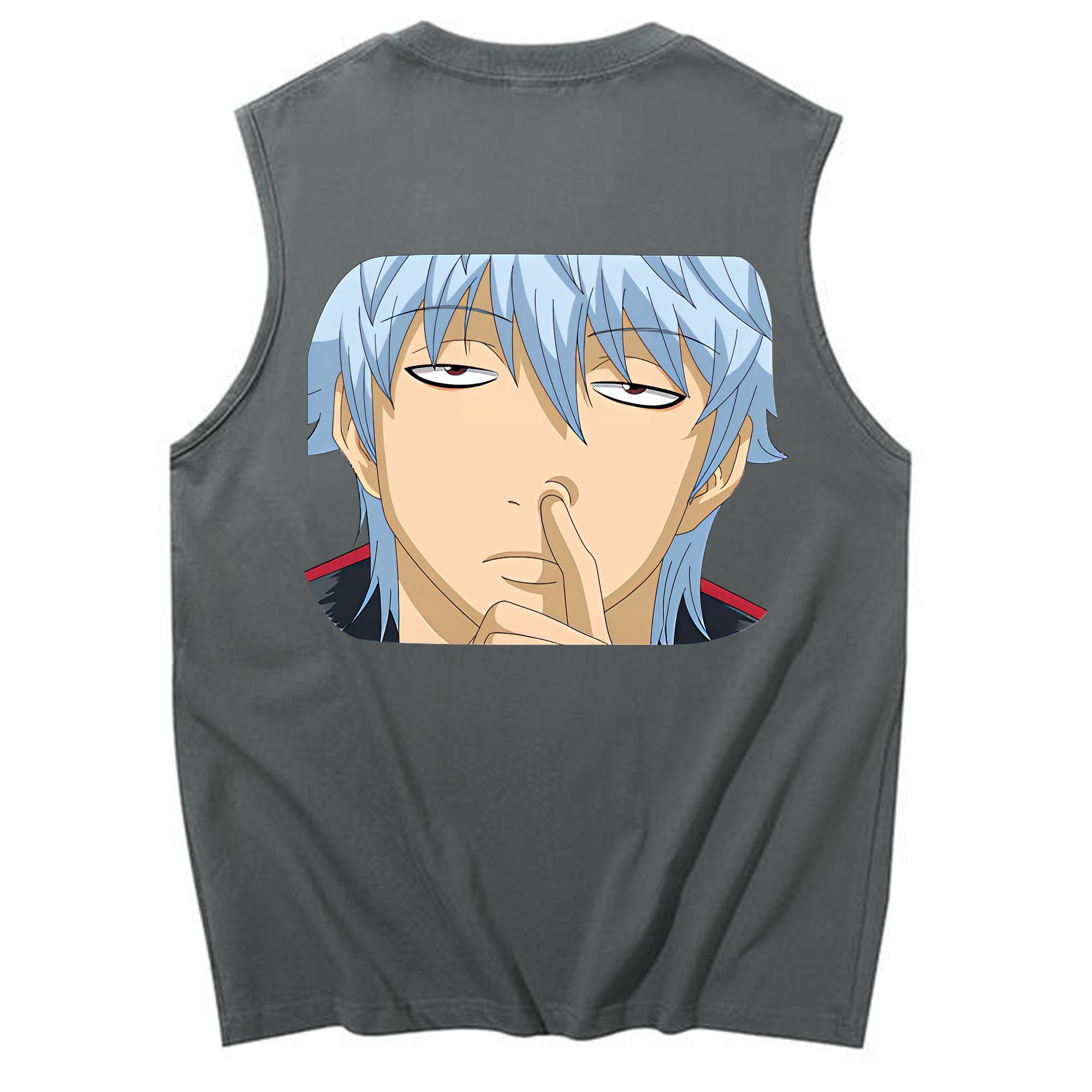 （画像用） ぎんたま 坂田銀時（さかたぎんとき） 神楽 志村新八（しむら しんぱち） GINTAMA Sakata Gintoki Kagura Shimura Shinpachi コットン100％タンクトップ（背面プリント）